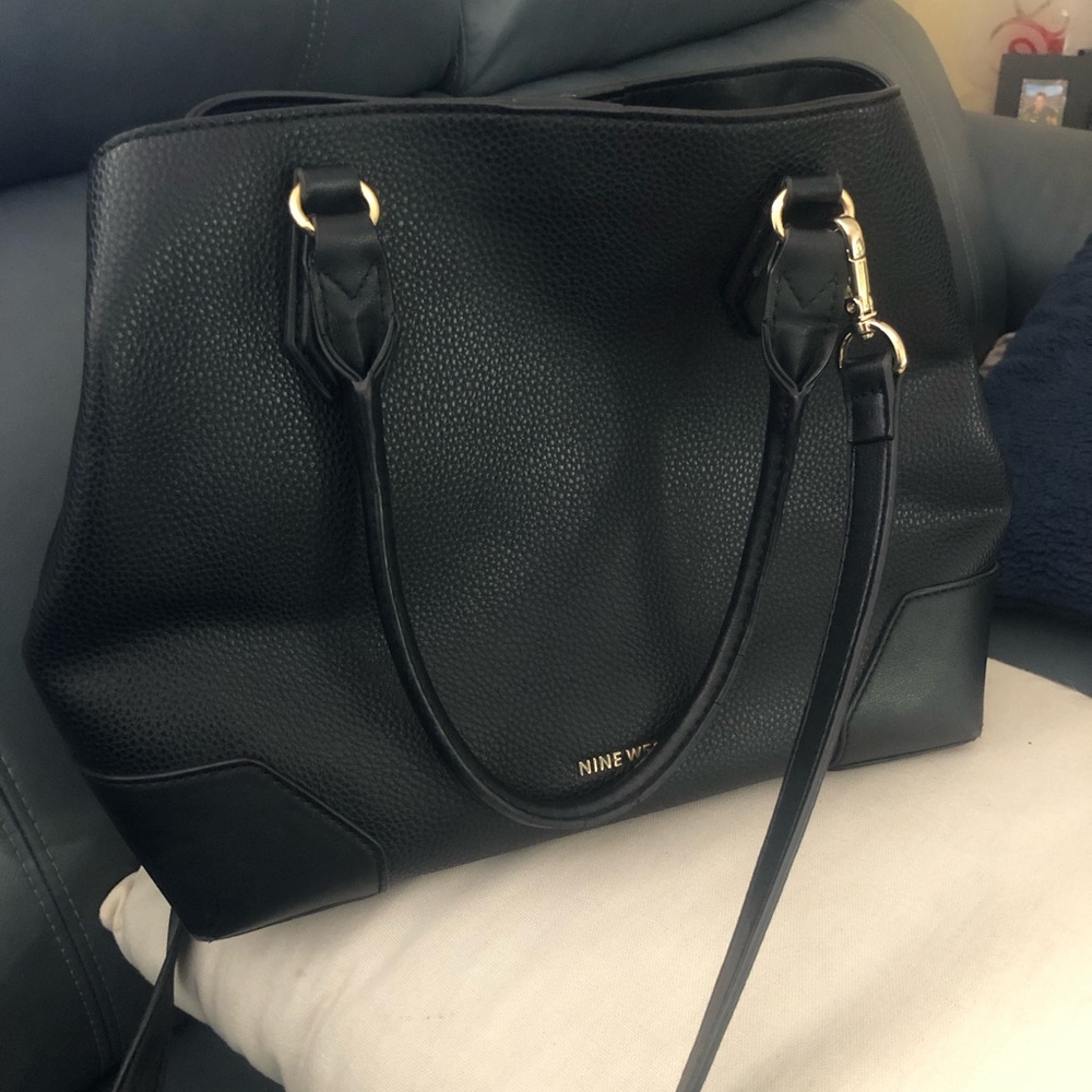 Nine West Black Jet Set Satchel, perfect condition, used.